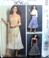 5332 FLARE GORED GODET/RUFFLE/INSET SKIRT LENGTHS PATTERN 6-20